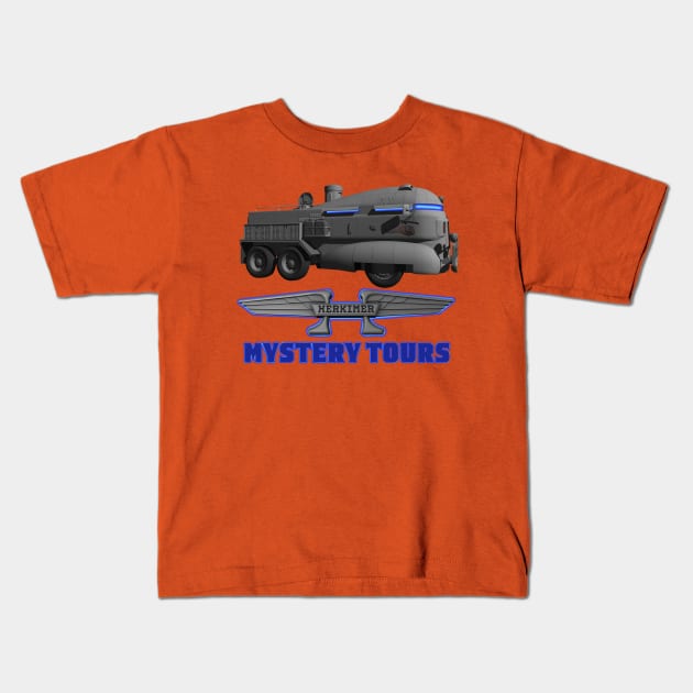 Herkimer Mystery Tours Kids T-Shirt by DistractedGeek